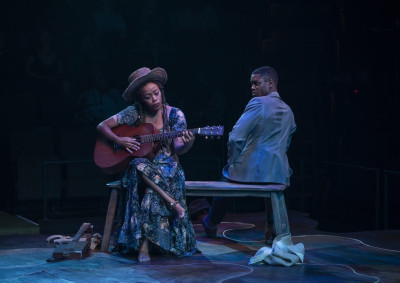 Brittany Bradford and Jon Michael Hill in 'Leroy and Lucy' at Steppenwolf Theatre.