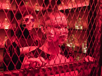 (left to right) Dan Cobbler and Laura Nelson in Strawdog Theatre Company’s world premiere of MASQUE MACABRE