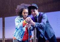 Airana Burks is Marjan and Johnathan Nieves is Chaz in Steppenwolf for Young Adult's The Compass, directed by Michael Rohd.