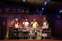 (L - R): Reza Salazar as Rafael, Nedra Snipes as Letitia, Kevin Kenerly as Montrellous and Garrett Young as Jason