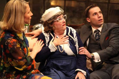 (left to right) Alex Fisher, Sara Minton and Colin Sphar in Step Up Productions’ BAREFOOT IN THE PARK by Neil Simon, directed by Michael Driscoll.