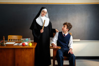 Janet Ulrich Brooks (left) and Logan Baffico in 'Over the Tavern' at Theatre at the Center