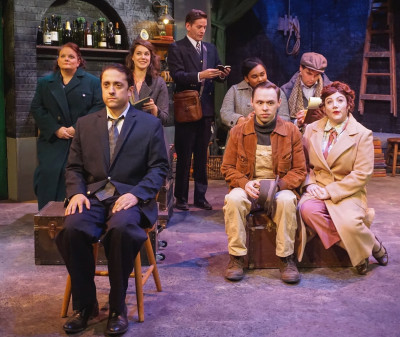 Front: Nick Arceo. Left, behind Arceo: Kimberly Lawson, Amanda Giles, Ryan Lanning. Right front row: Ryan Armstrong, Jessica Lauren Fisher. Right Back Row: Tiffany Taylor, Christopher Davis.