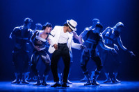 Roman Banks as MJ and cast in 'MJ the Musical'
