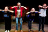 Lexi Alioto (left), Casey Coppess, Shannon McEldowney, and Jonah Cochin in "[title of the show]" at PrideArts Theatre through September 22, 2024.