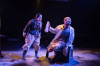 (left to right) Amy Gorelow and Jay Torrence in Akvavit Theatre’s U.S. premiere of HITLER ON THE ROOF by Rhea Leman, co-directed by Kirstin Franklin and Amber Robinson.