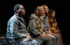 (left to right) Ensemble members Namir Smallwood, Amy Morton and Cliff Chamberlain with Sadieh Rifaiin Steppenwolf Theatre’s Chicago premiere of You Will Get Sick.